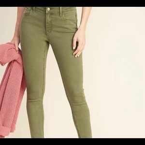 Old Navy Rockstar Super Skinny Green Jeans